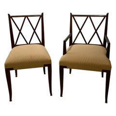 Set of Eight Tommi Parzinger Original Dining Chairs