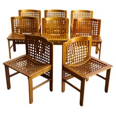Ensemble de huit chaises de salle à manger Transenna d'Ammannati & Vitelli pour Pozzi et Verga