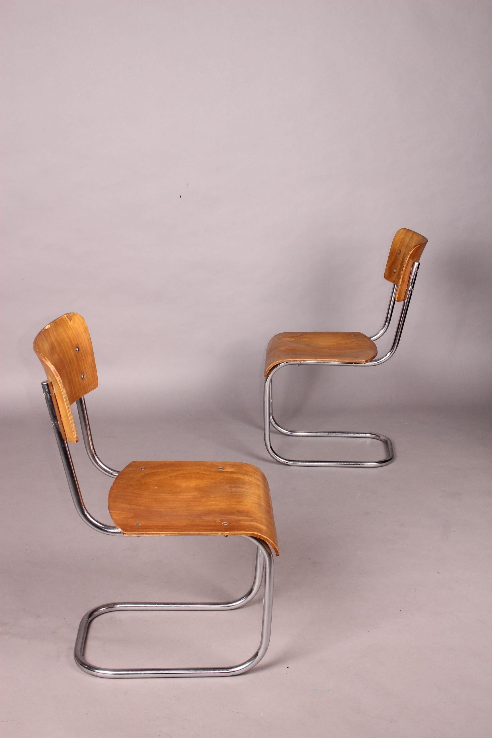 Set of Eight Tubular Chairs 2
