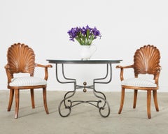 Set of Eight Venetian Grotto Style Shell Back Dining Chairs