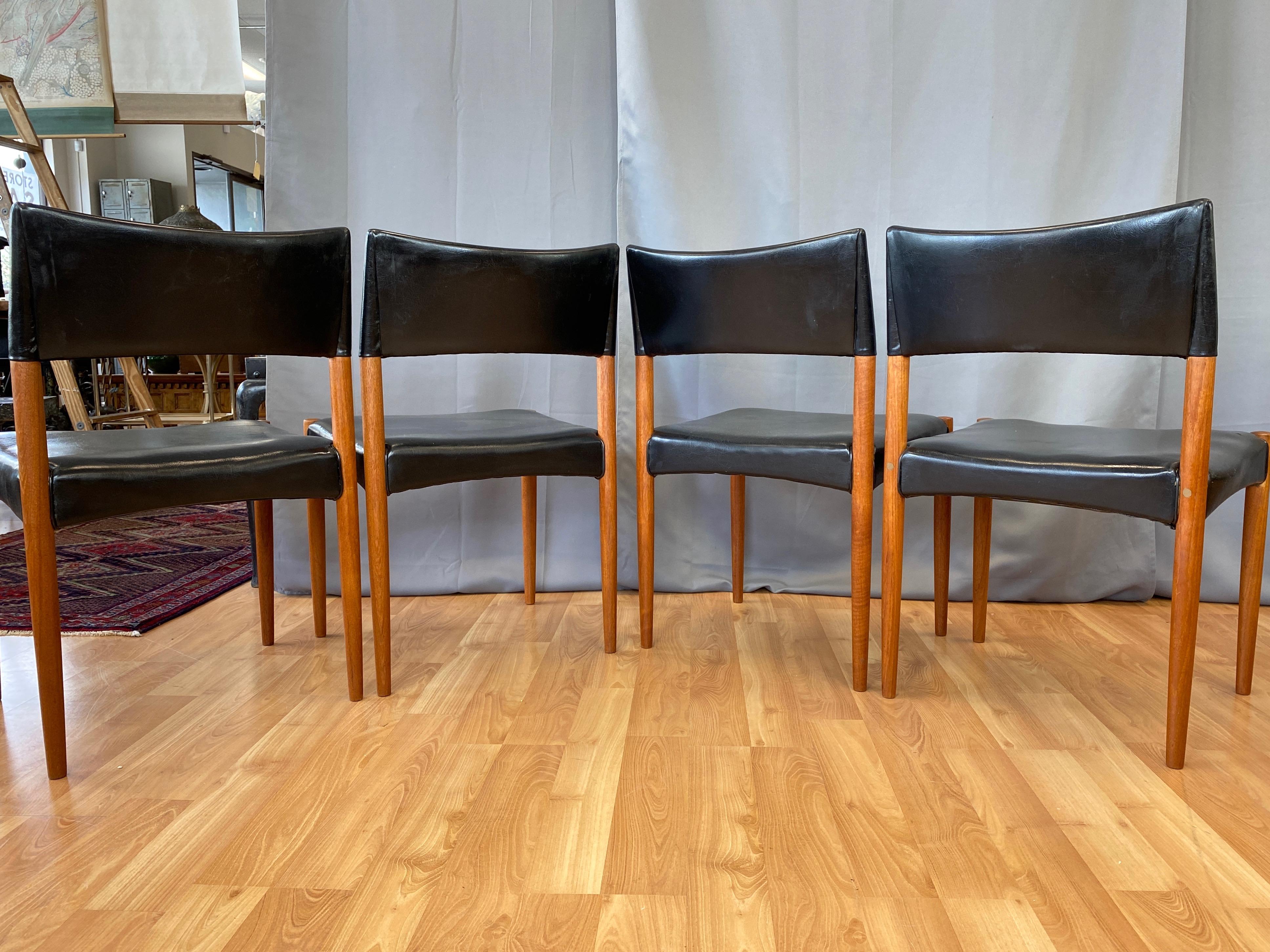 Set of Eight Villy Schou Andersen Model 60 Teak Dining Chairs, 1960s 4