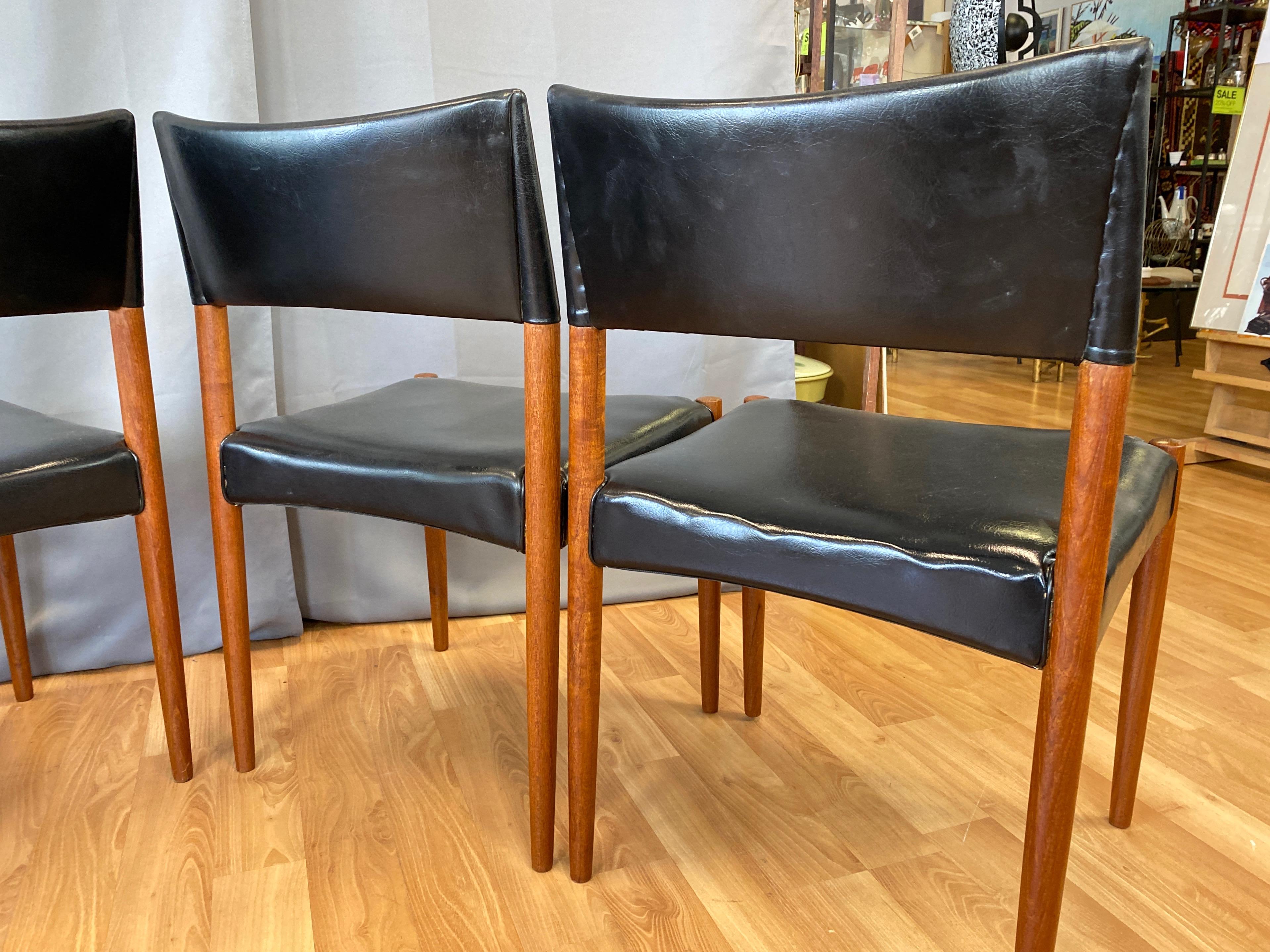 Set of Eight Villy Schou Andersen Model 60 Teak Dining Chairs, 1960s 7