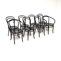 Set of Eight Vintage Bentwood Thonet Dining Chairs