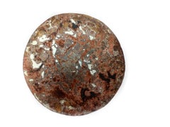 Set of Eight Vintage Blown Glass Encased in Metal Goblets from Tlaquepaque