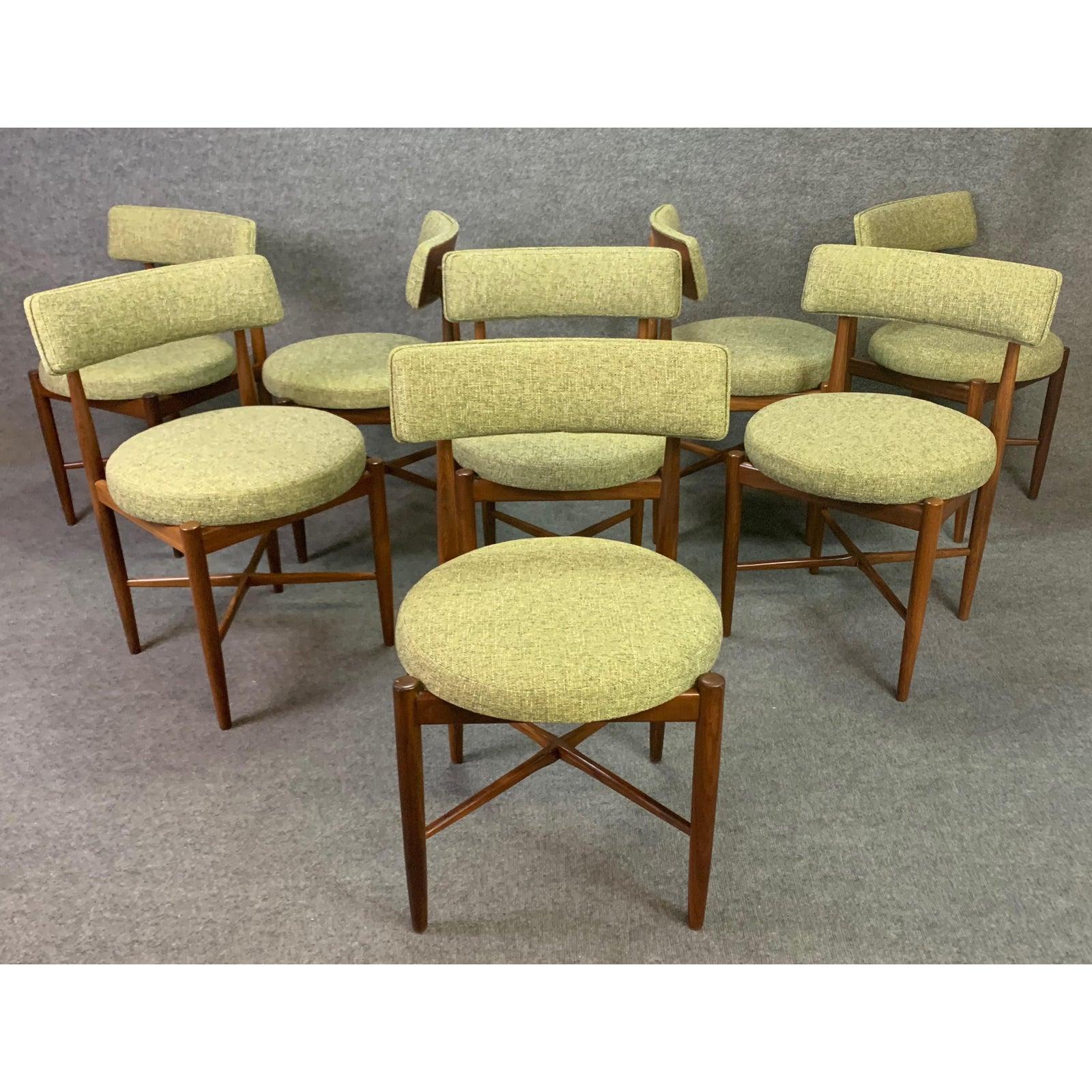 English Set of Eight Vintage British Mid-Century Modern Teak Dining Chairs by G Plan