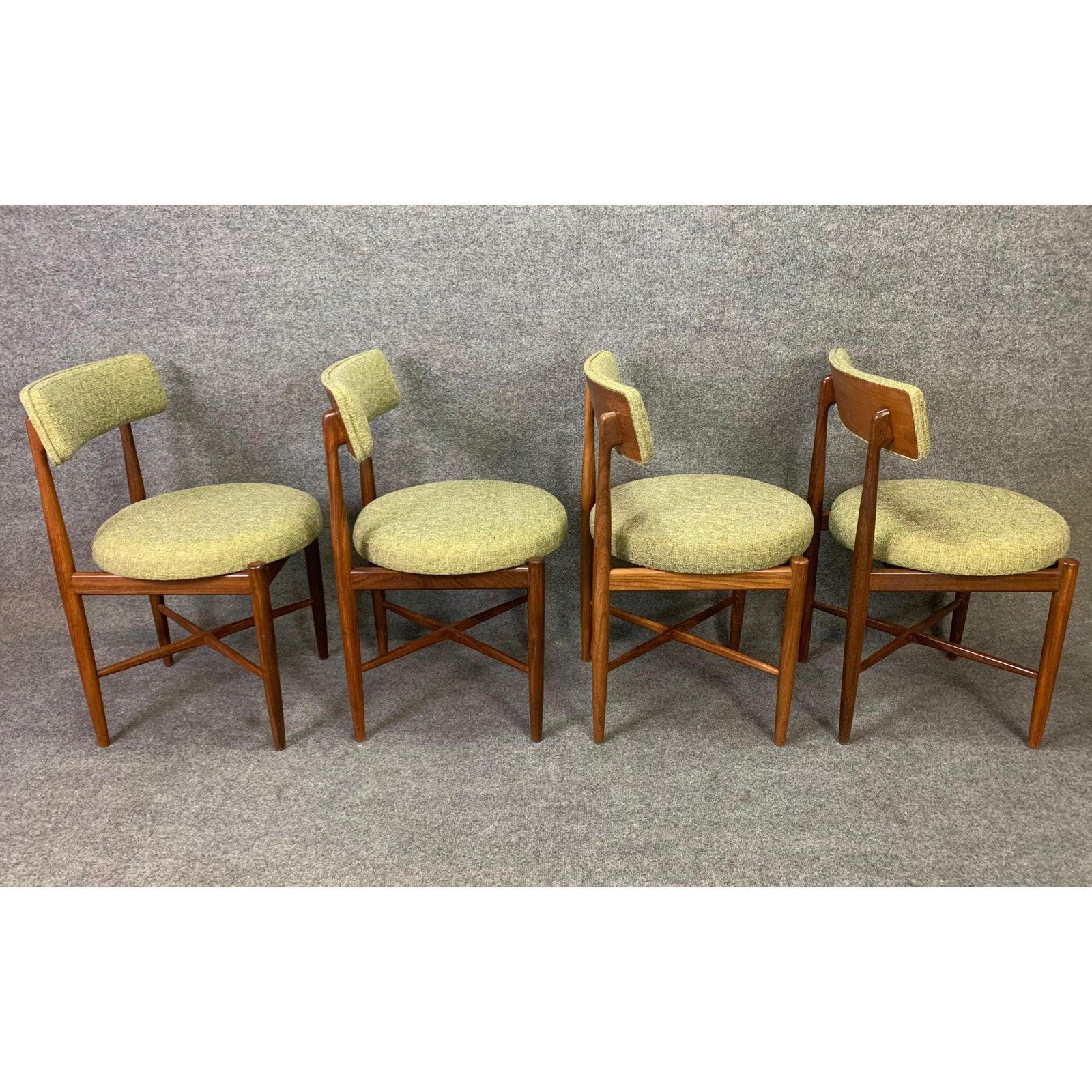 Woodwork Set of Eight Vintage British Mid-Century Modern Teak Dining Chairs by G Plan