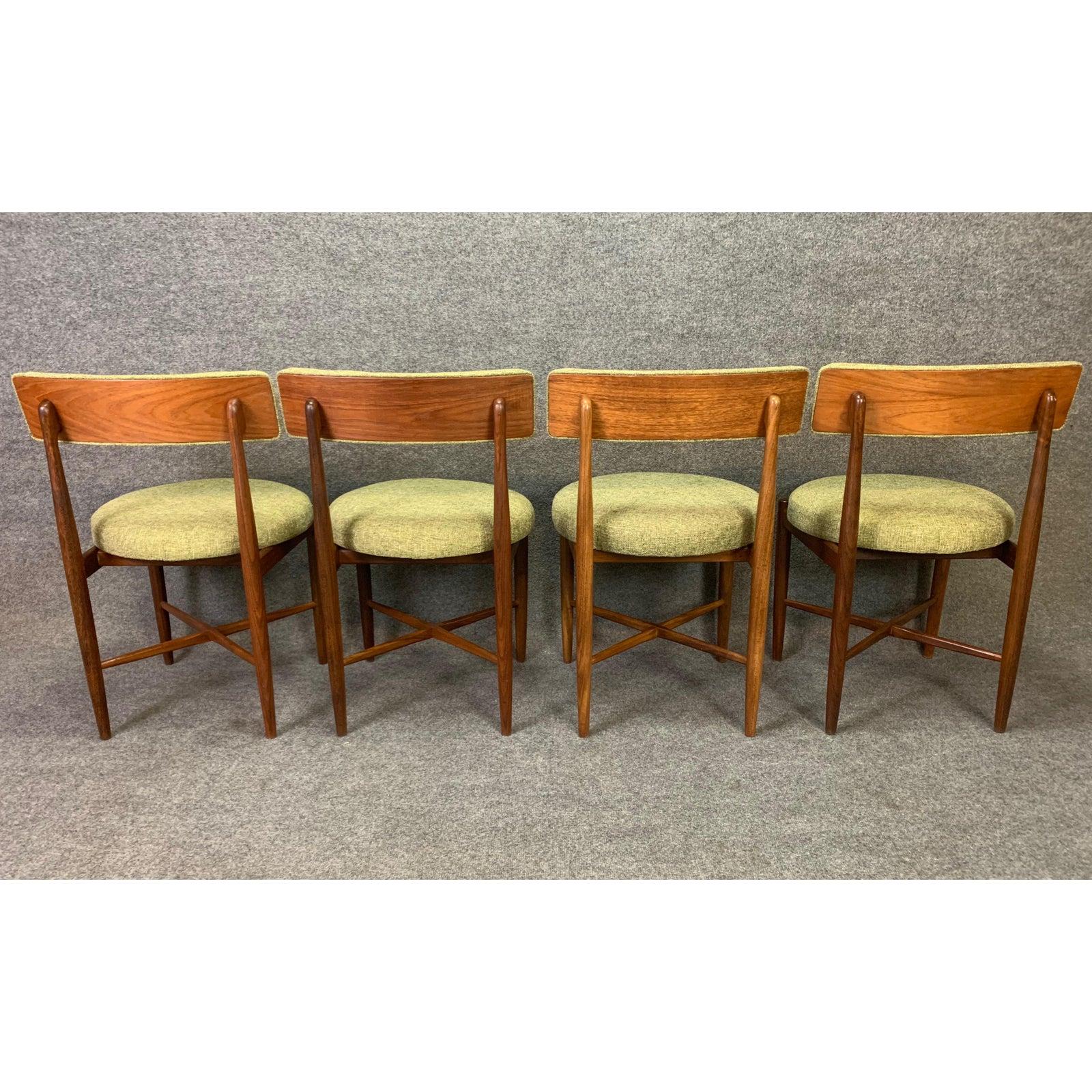Mid-20th Century Set of Eight Vintage British Mid-Century Modern Teak Dining Chairs by G Plan