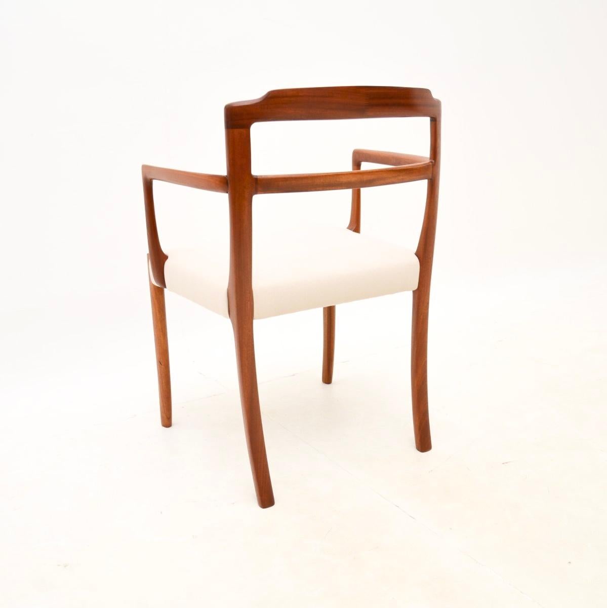 Fabric Set of Eight Vintage Danish Dining Chairs by Ole Wanscher