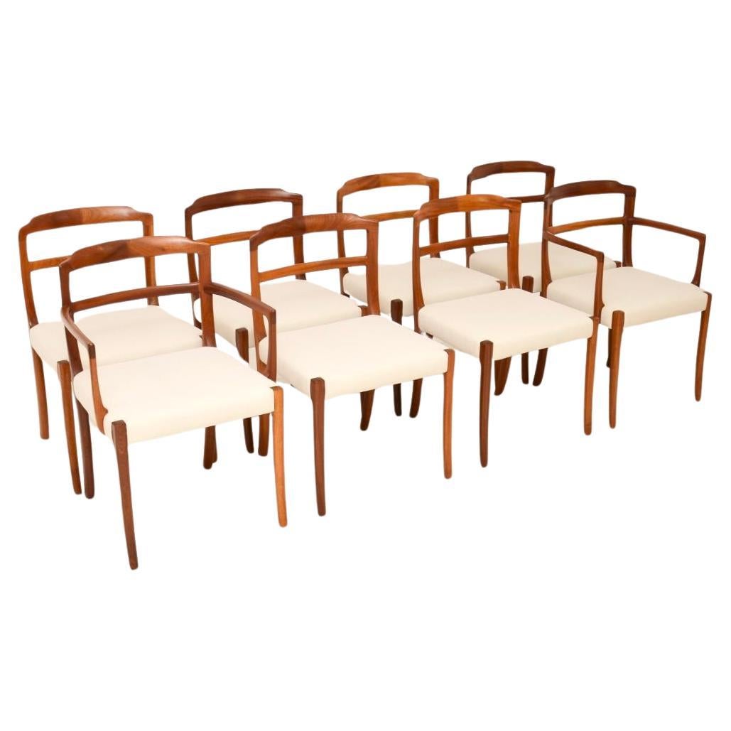 Set of Eight Vintage Danish Dining Chairs by Ole Wanscher For Sale
