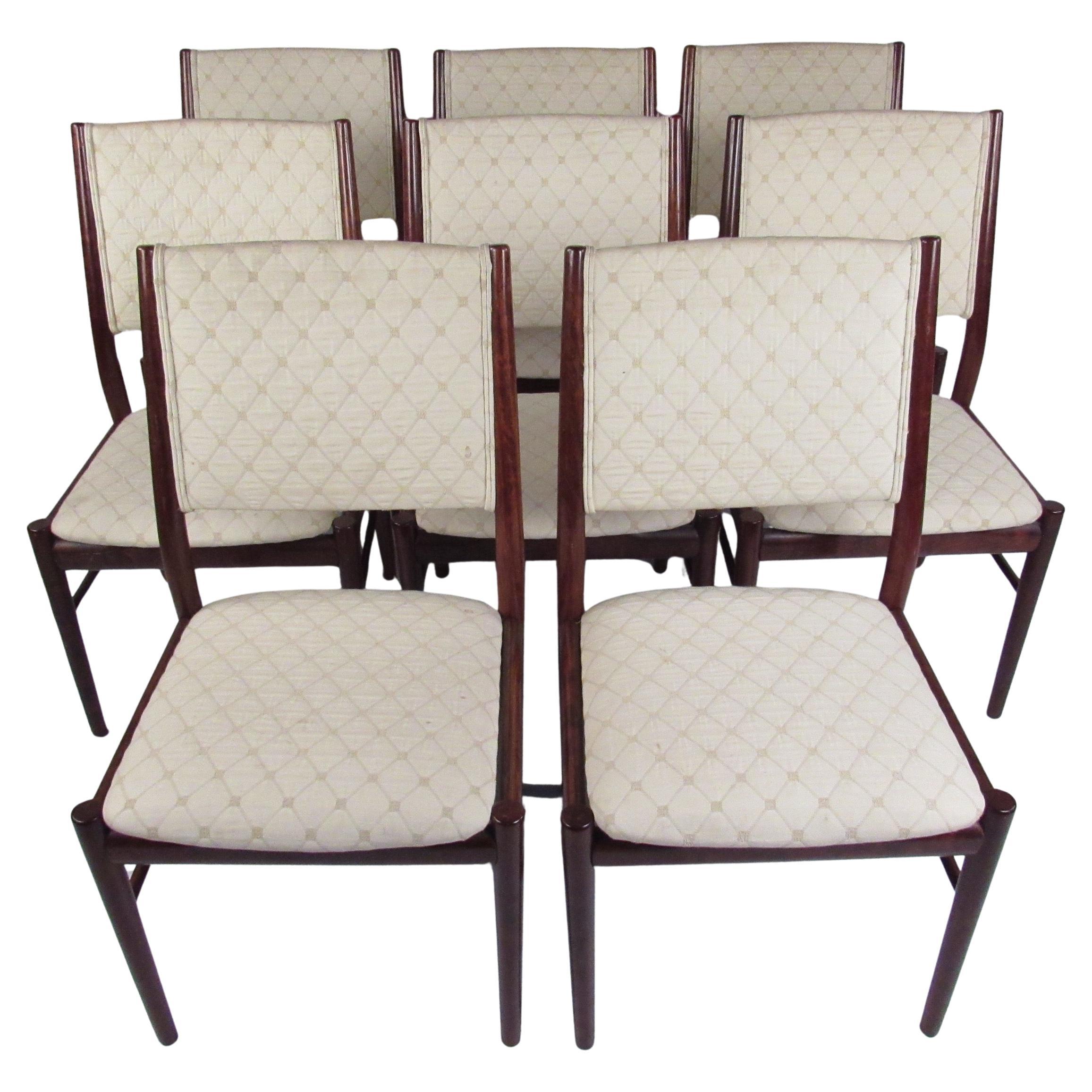 Set of Eight Vintage Danish Rosewood Chairs from Skovby Møbelfabrik