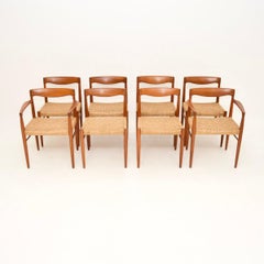 Set of Eight Vintage Danish Teak Dining Chairs by H.W Klein for Bramin
