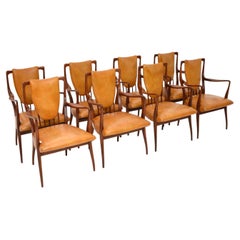 Ensemble de huit chaises de salle à manger vintage par A.J Milne