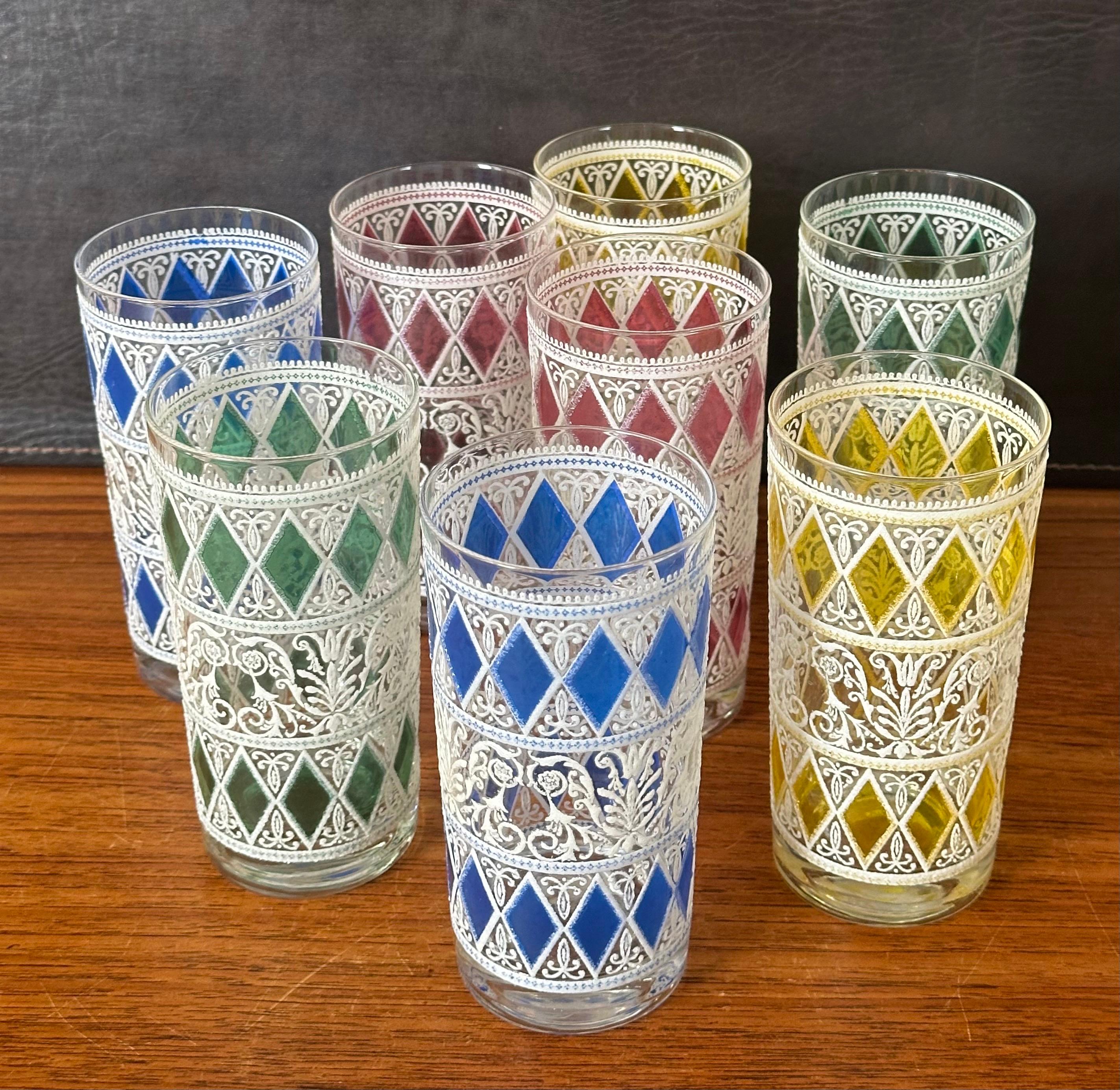 American Set of Eight Vintage Enamelware High Ball Glasses  For Sale