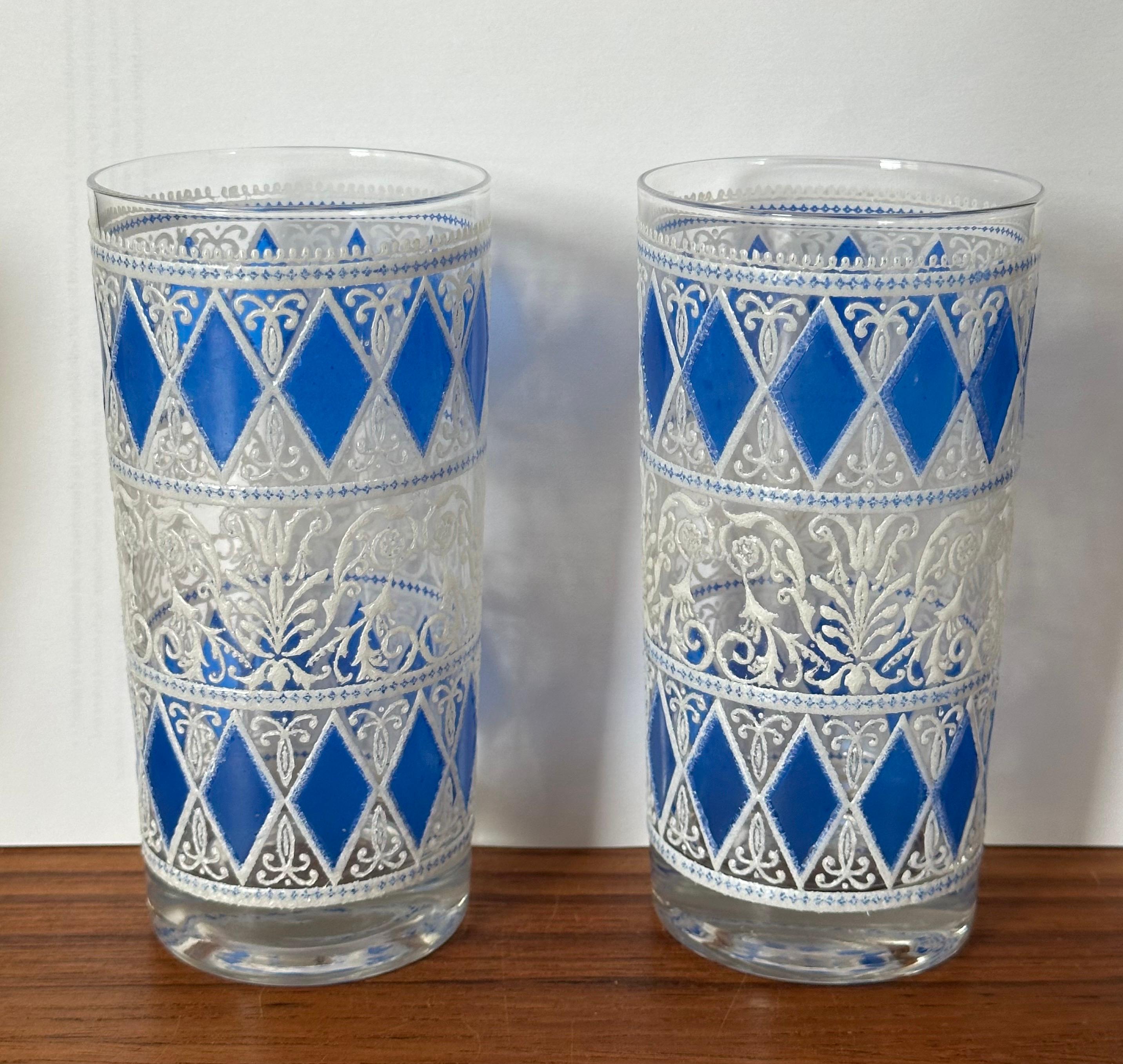 Set of Eight Vintage Enamelware High Ball Glasses  For Sale 3