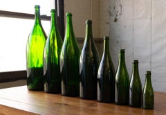Set of Eight Vintage French Champagne Bottles