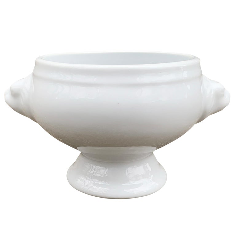 Set of Eight Vintage French Porcelain Lion Soup Bowls at 1stDibs
