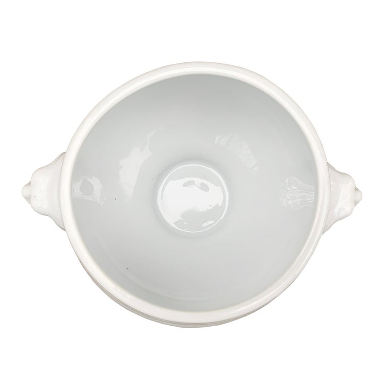 Set of Eight Vintage French Porcelain Lion Soup Bowls at 1stDibs