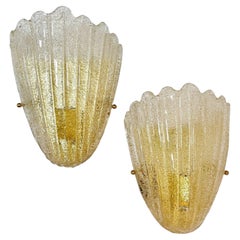 Set di otto lampade vintage in vetro di Murano. Venduto a coppia.