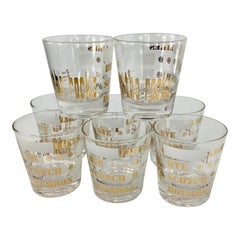 Set of Eight Vintage "On the Rocks" Personalizable Old Fashioned Rocks Glasses