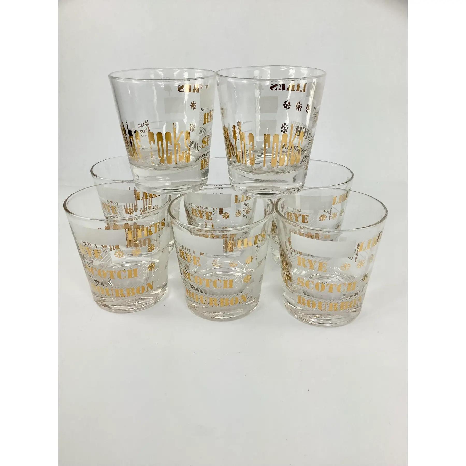 Gold Set of Eight Vintage 