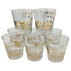 Set of Eight Vintage "On the Rocks" Personalizable Old Fashioned Rocks Glasses