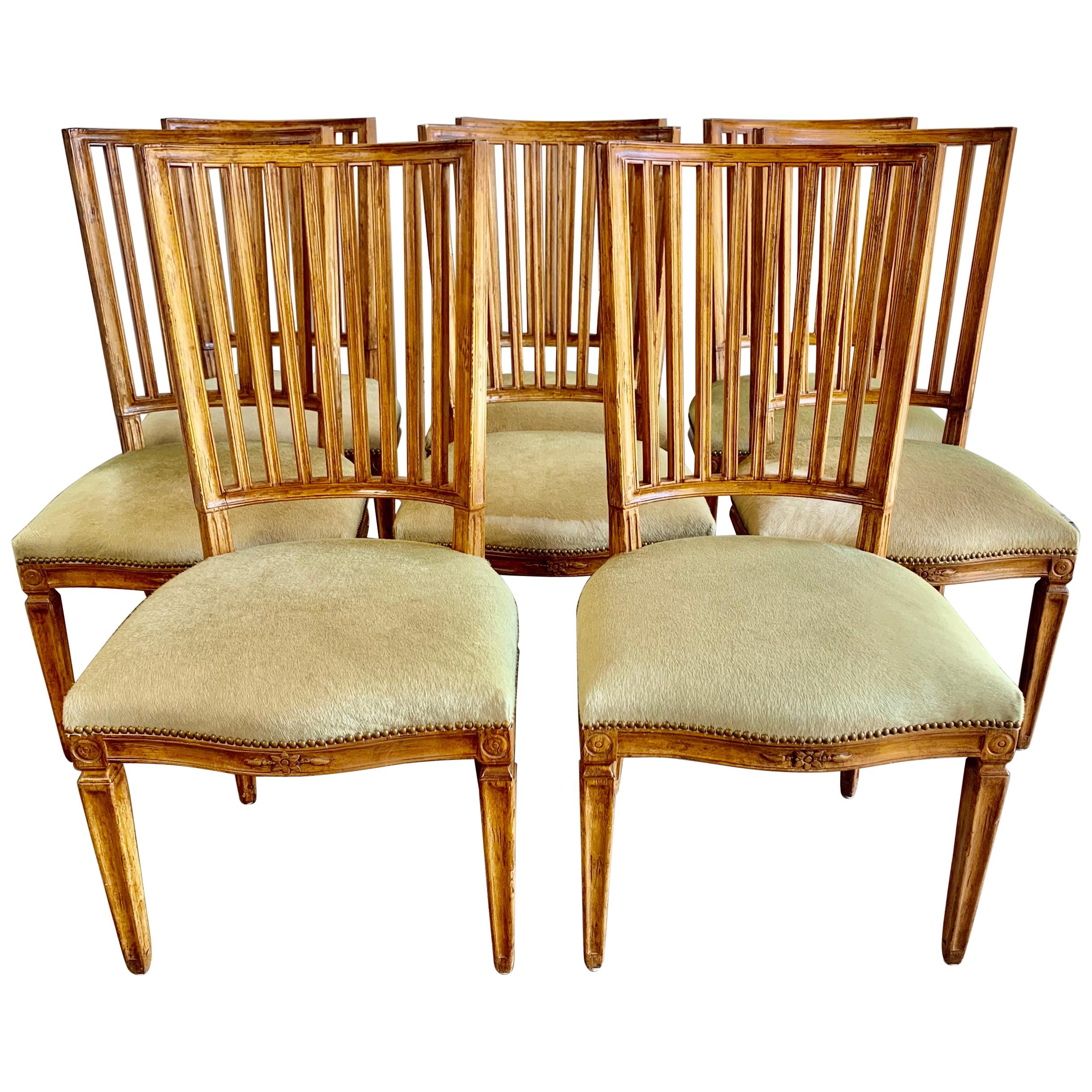 Set of Eight Vintage Rose Tarlow Dining Chairs