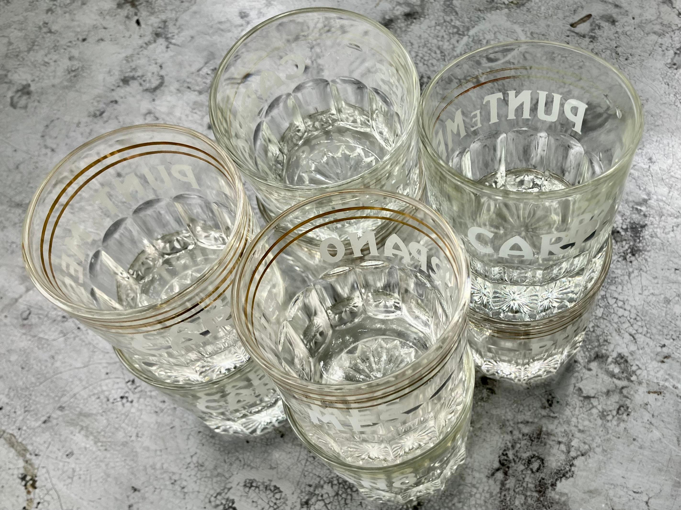 Set of Eight Vintage Shot Glasses In Good Condition For Sale In New York, NY