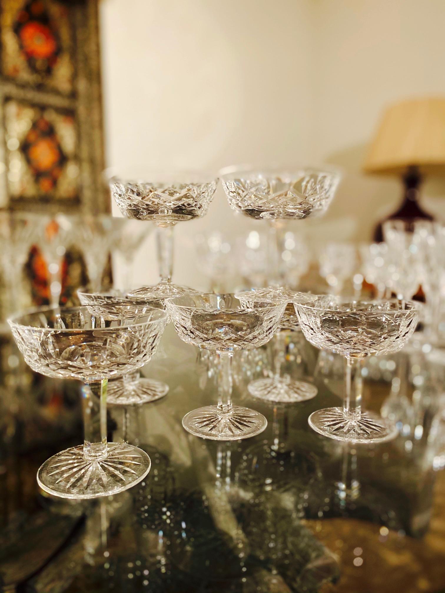 waterford coupe glasses vintage