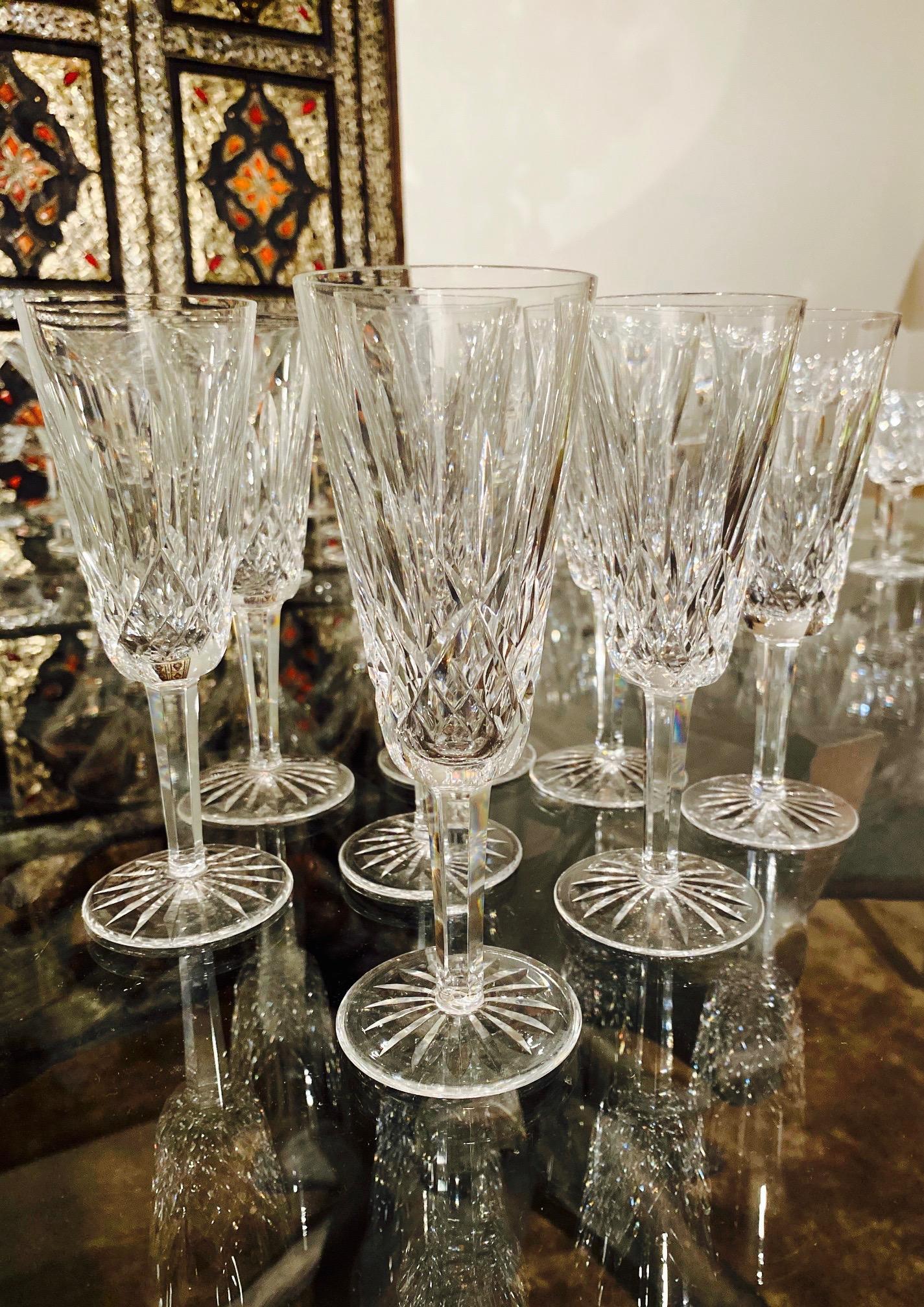 vintage waterford champagne flutes
