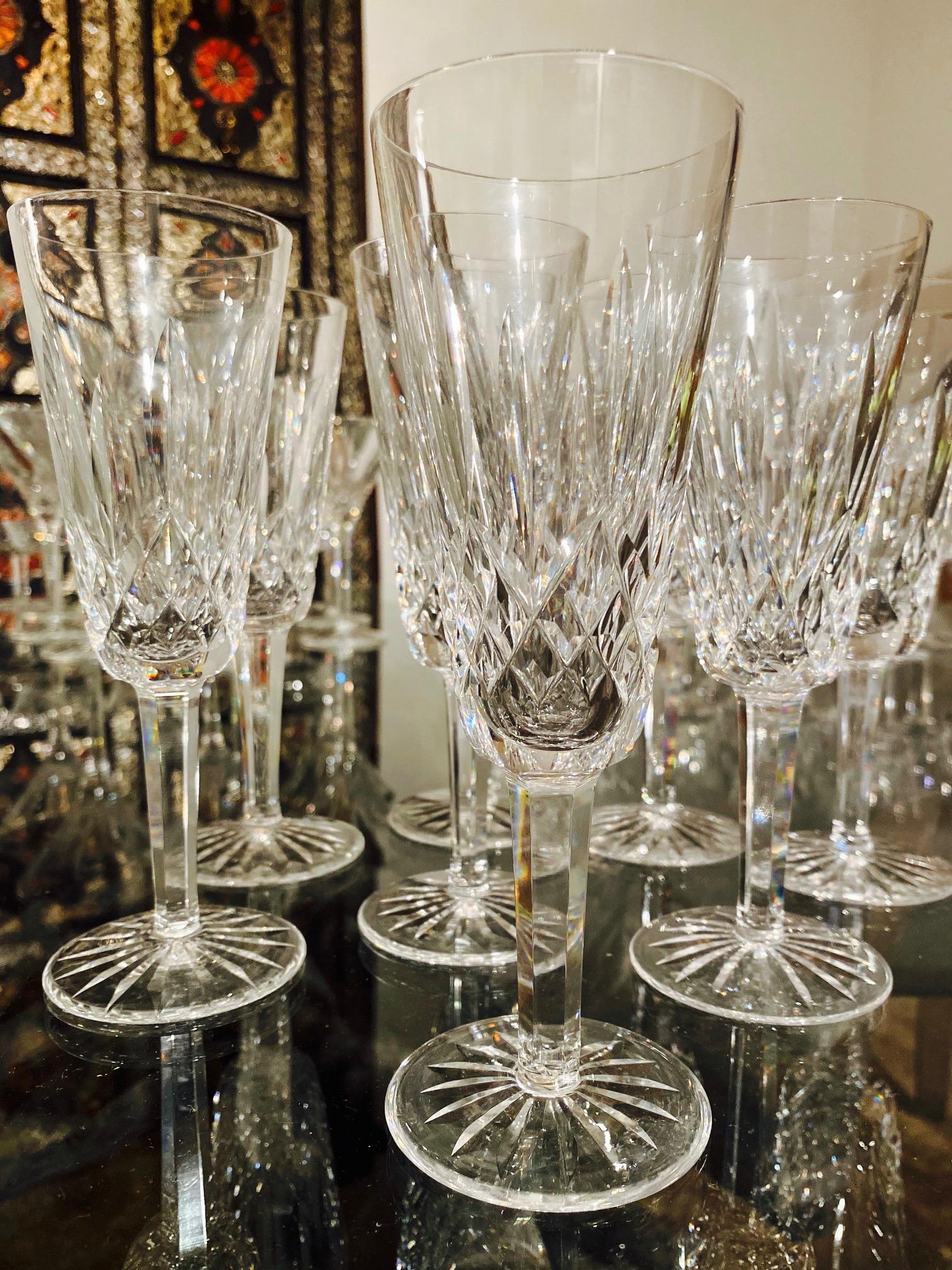 vintage waterford crystal champagne flutes