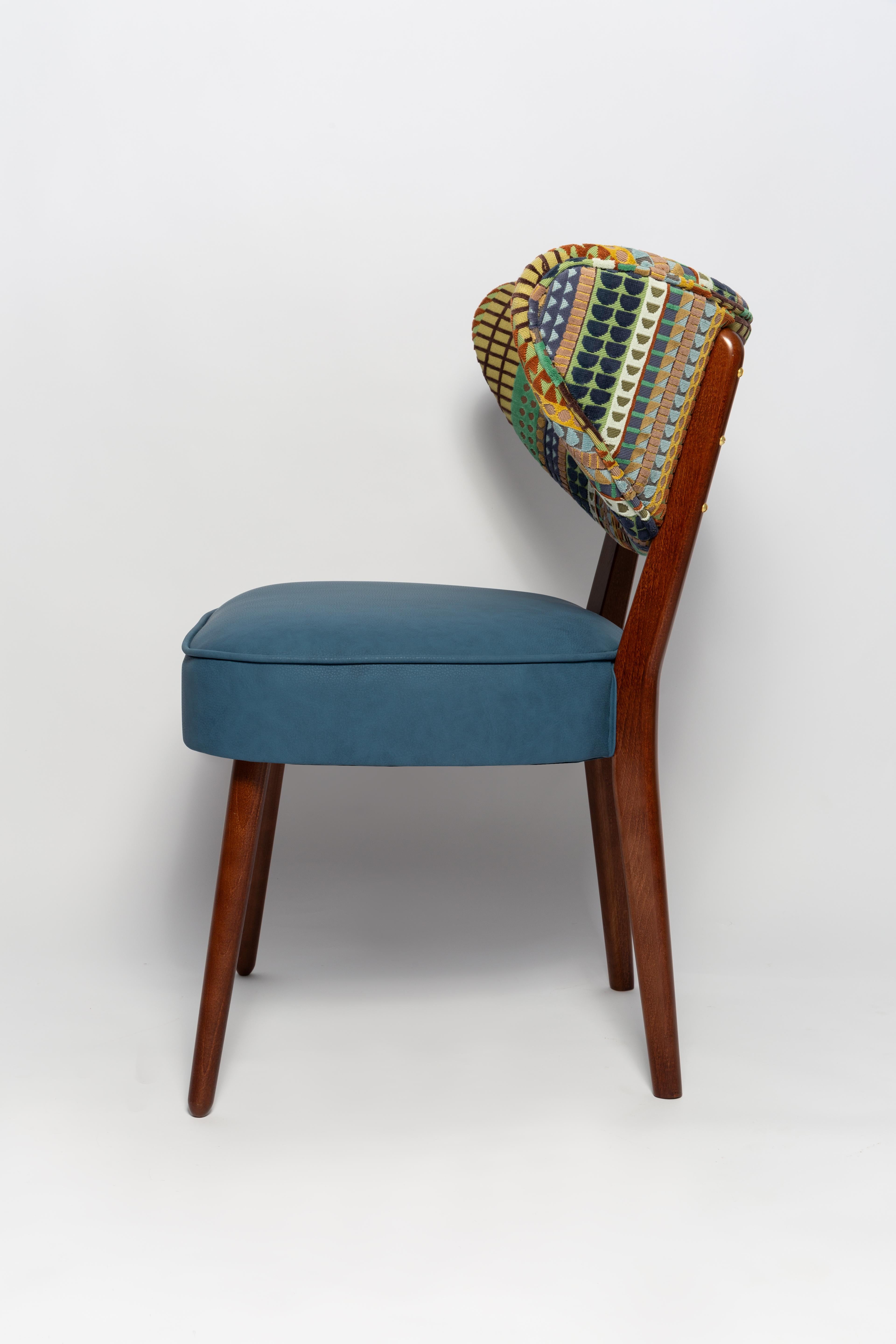 Set of Eight Vintola Studio Dining Chairs, Shoji Pierre Frey Fabric, Europe For Sale 2