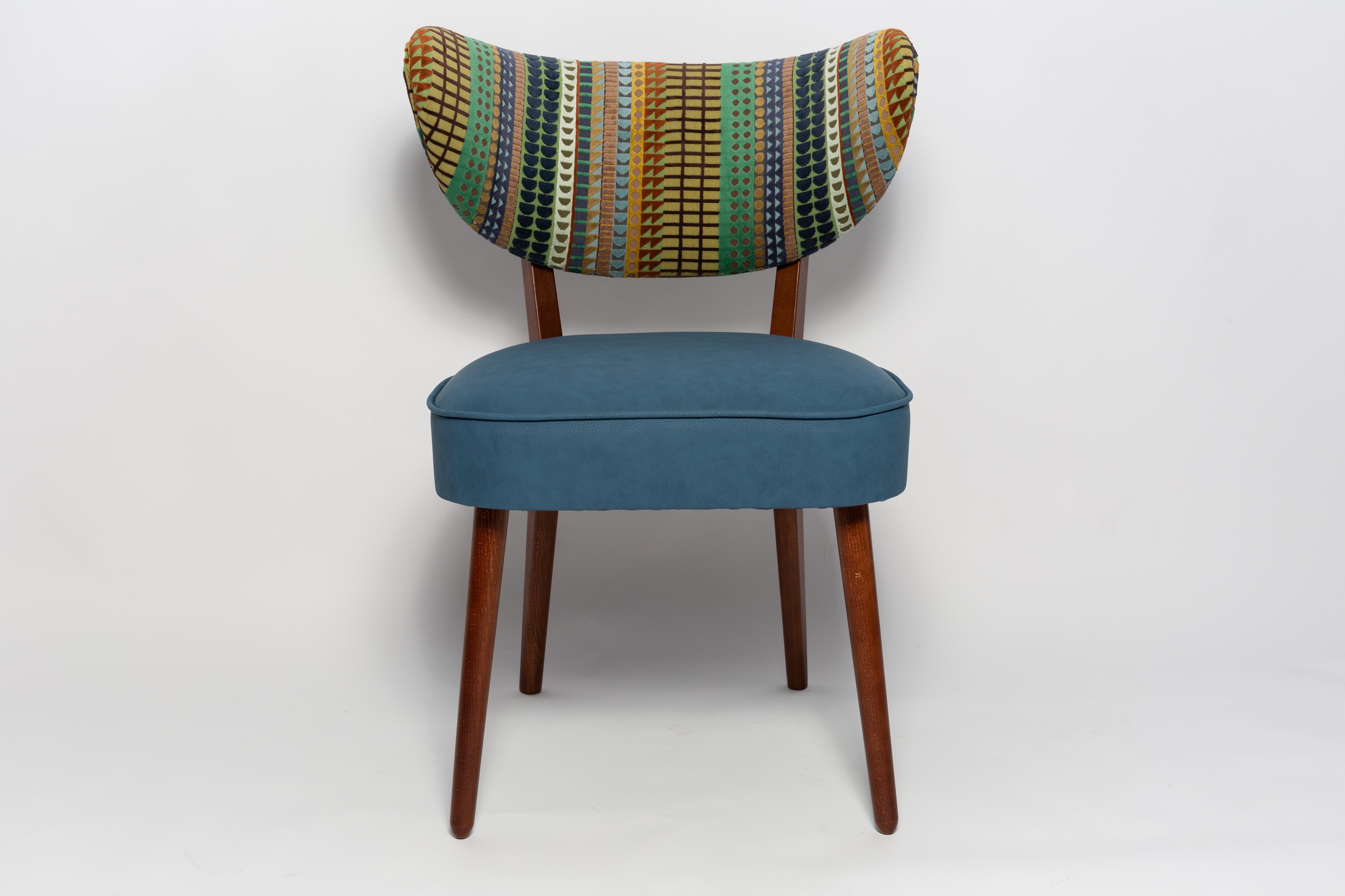Set of Eight Vintola Studio Dining Chairs, Shoji Pierre Frey Fabric, Europe For Sale 3