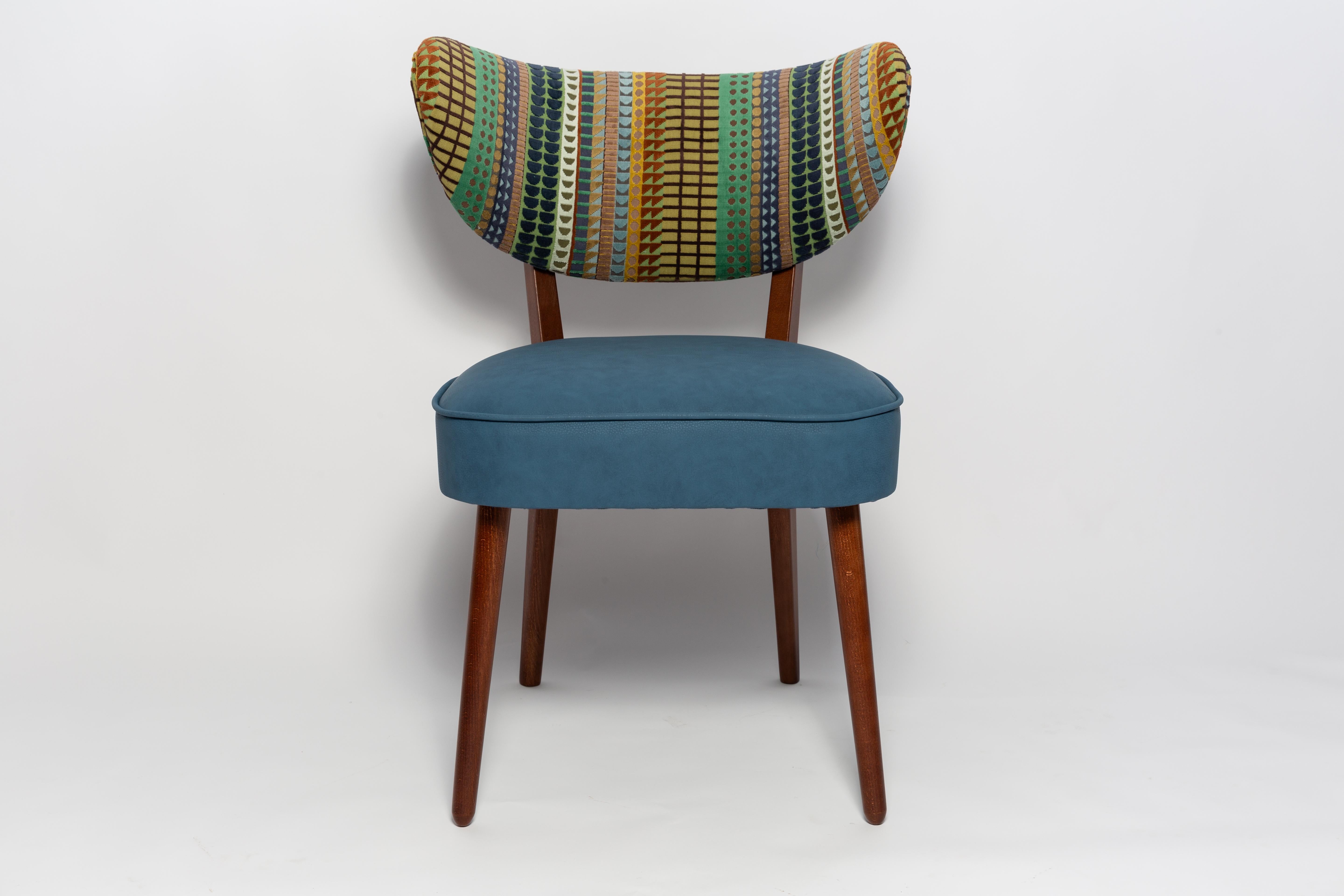 Set of Eight Vintola Studio Dining Chairs, Shoji Pierre Frey Fabric, Europe For Sale 4