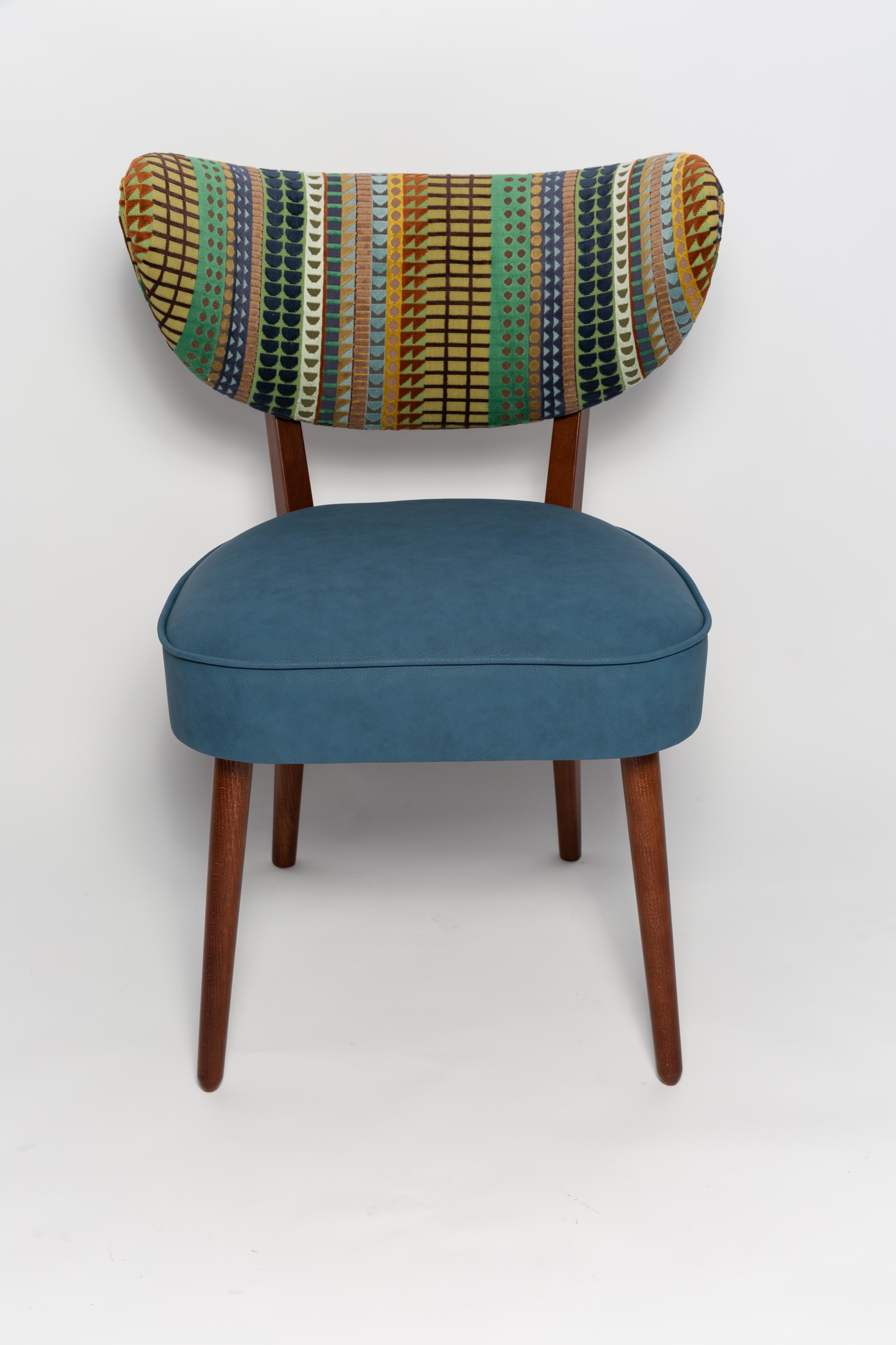 Set of Eight Vintola Studio Dining Chairs, Shoji Pierre Frey Fabric, Europe For Sale 5