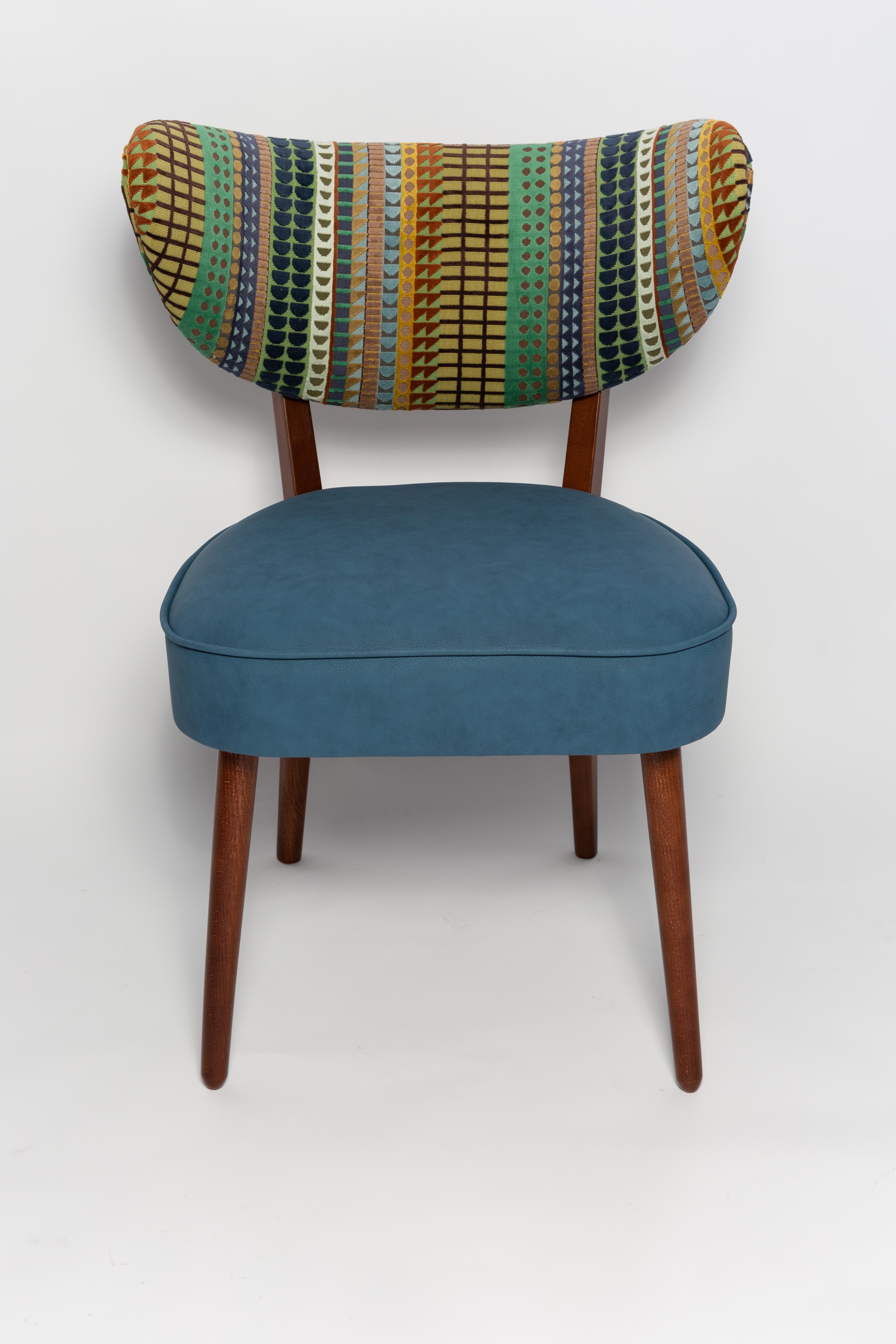 Set of Eight Vintola Studio Dining Chairs, Shoji Pierre Frey Fabric, Europe For Sale 6
