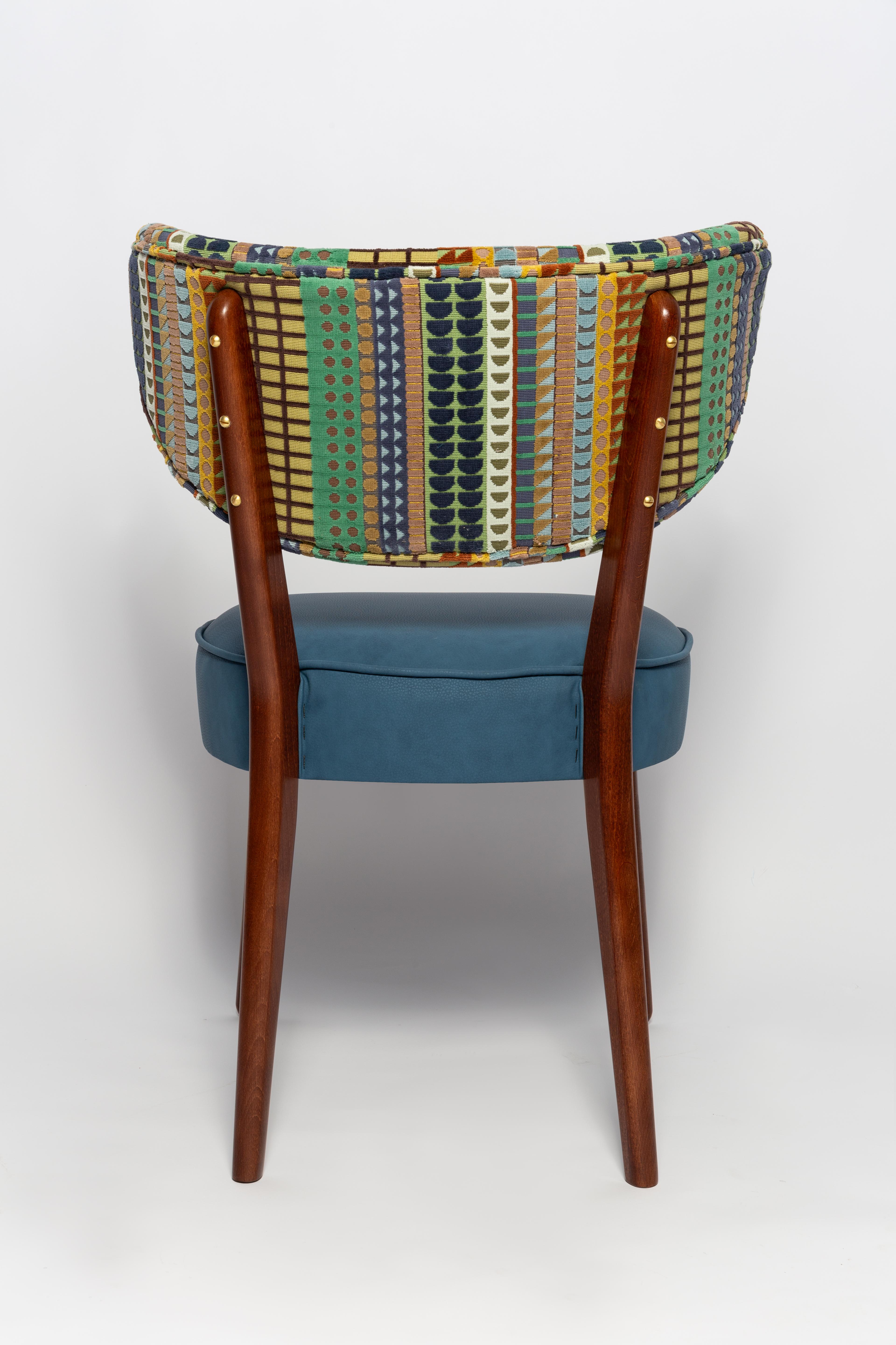 Contemporary Set of Eight Vintola Studio Dining Chairs, Shoji Pierre Frey Fabric, Europe For Sale