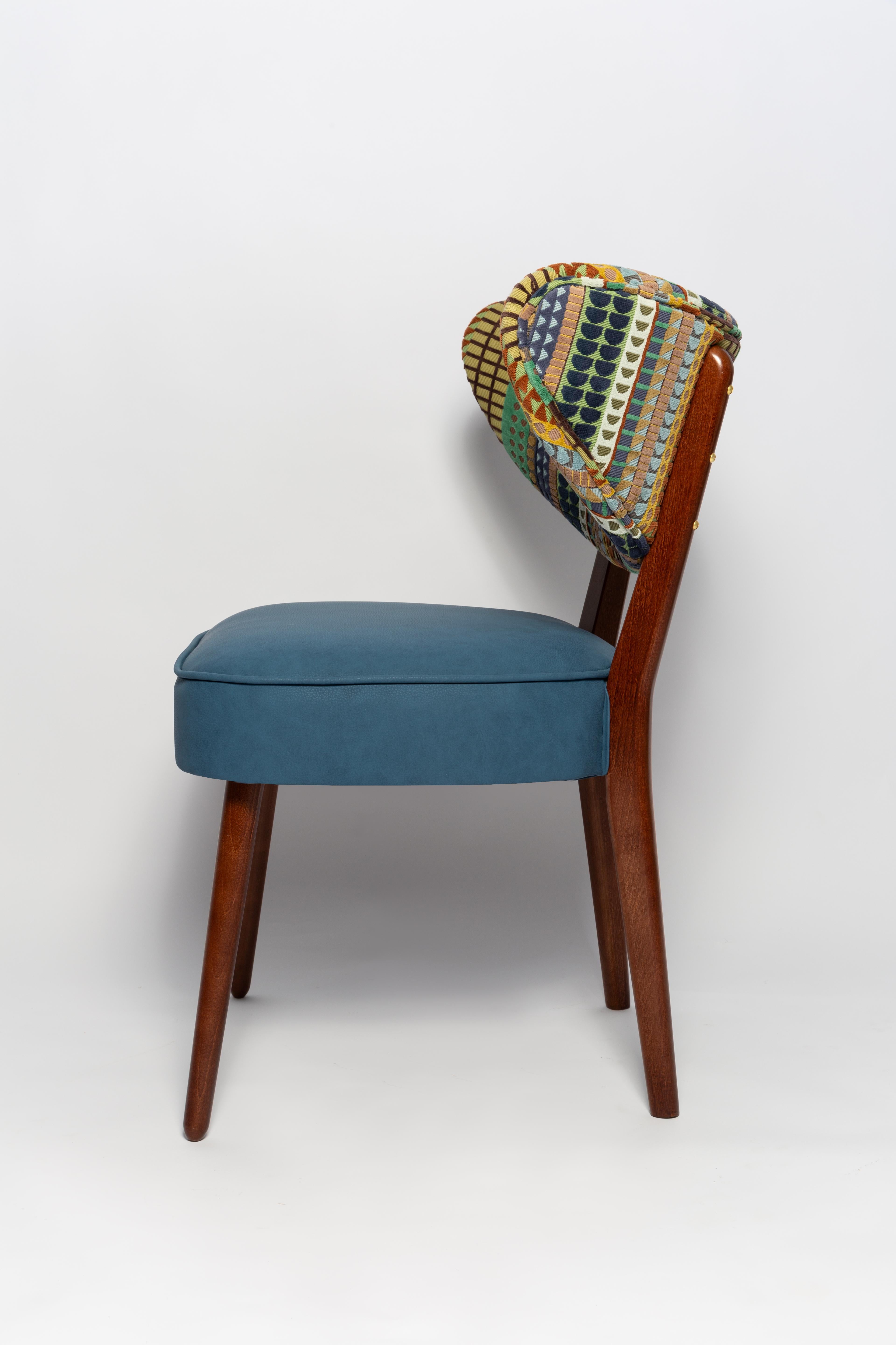 Set of Eight Vintola Studio Dining Chairs, Shoji Pierre Frey Fabric, Europe For Sale 1