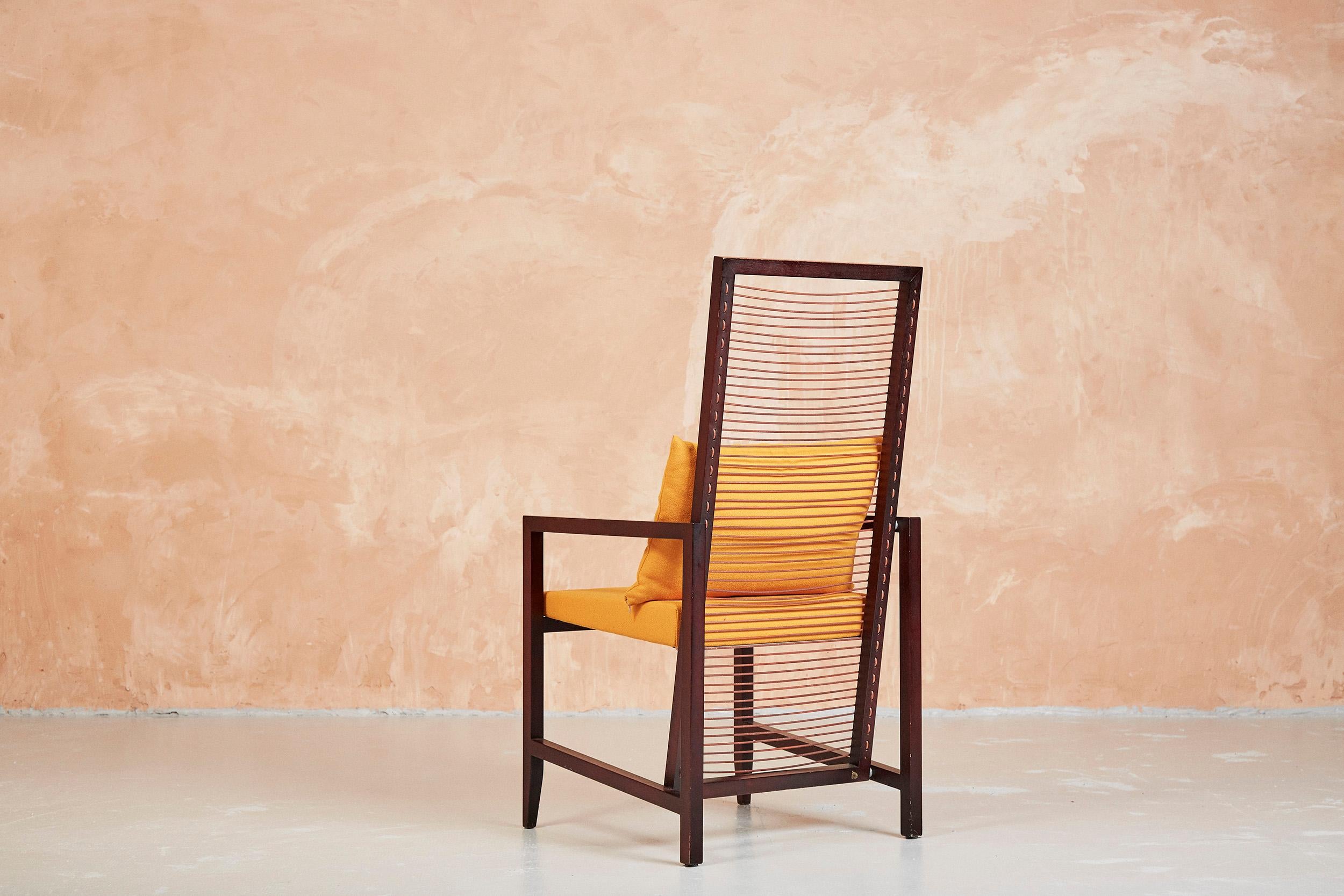 Set of Eight Walnut Astoria Dining Chairs by Bizzozzero for Pierantonio Bonacina 5