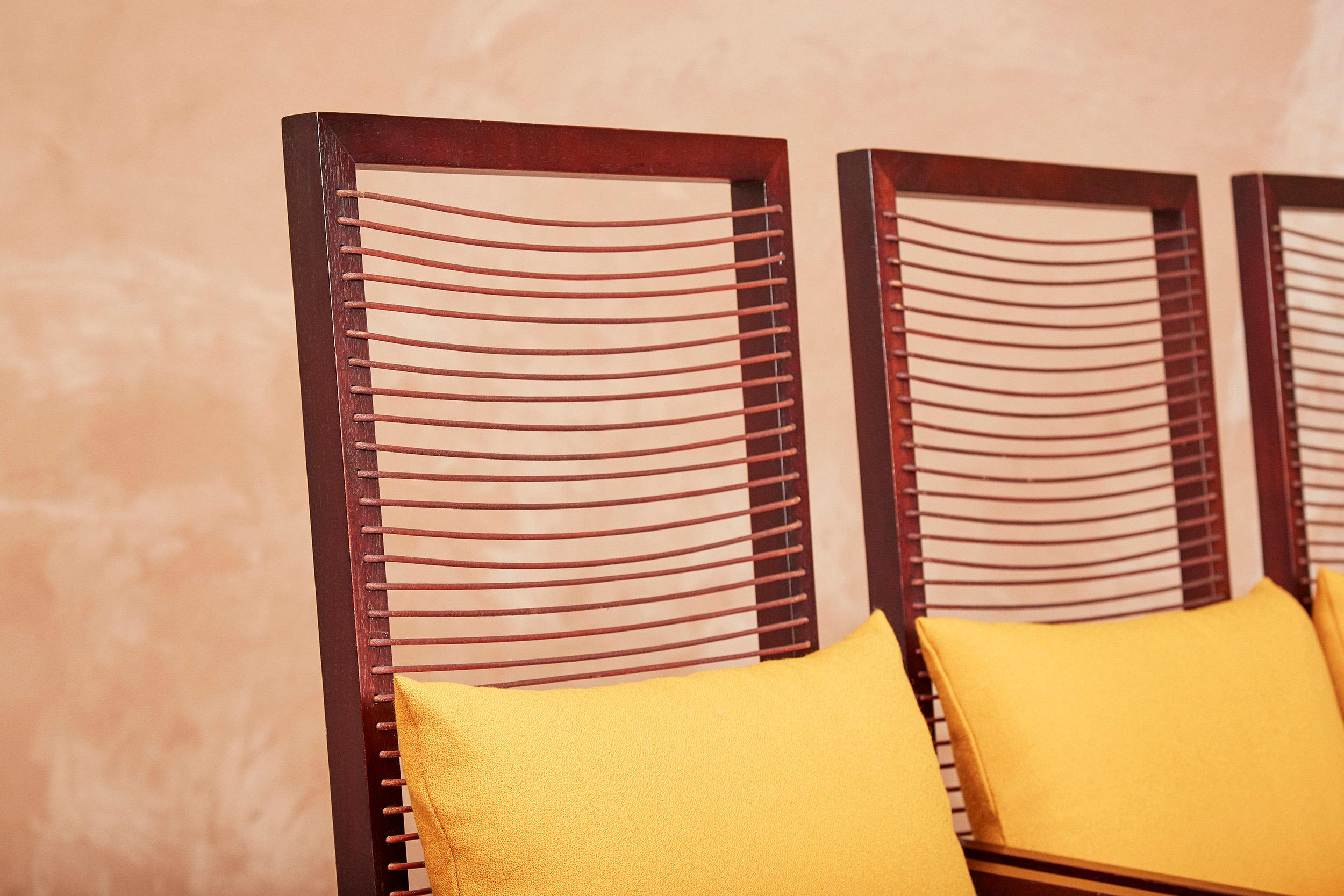 Leather Set of Eight Walnut Astoria Dining Chairs by Bizzozzero for Pierantonio Bonacina