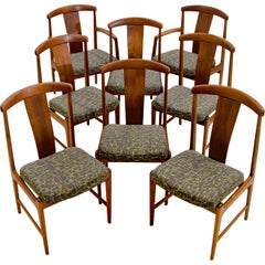 Set of Eight Walnut Dining Chairs, Folke Ohlsson for DUX