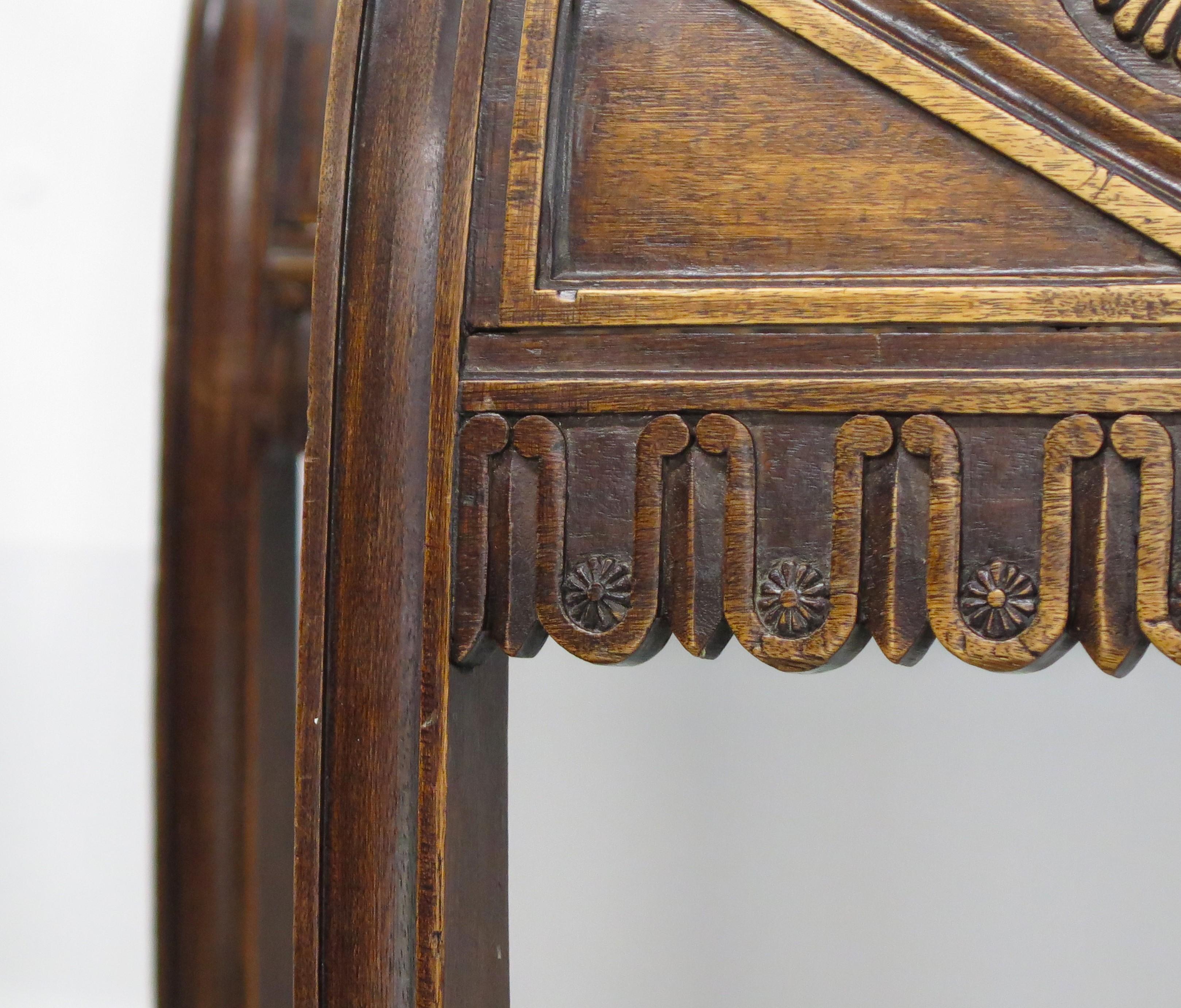 Set of Eight Walnut Neoclassical Chairs Style of Henri Jacob 6
