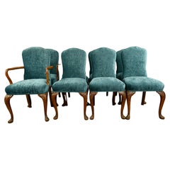 Used Set of eight walnut Queen Anne style dining chairs by Epstein 