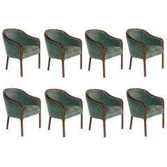 Set of Eight Ward Bennett for Brickell Associates Armchairs