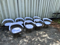 Set of Eight Warren Platner Armchair.
