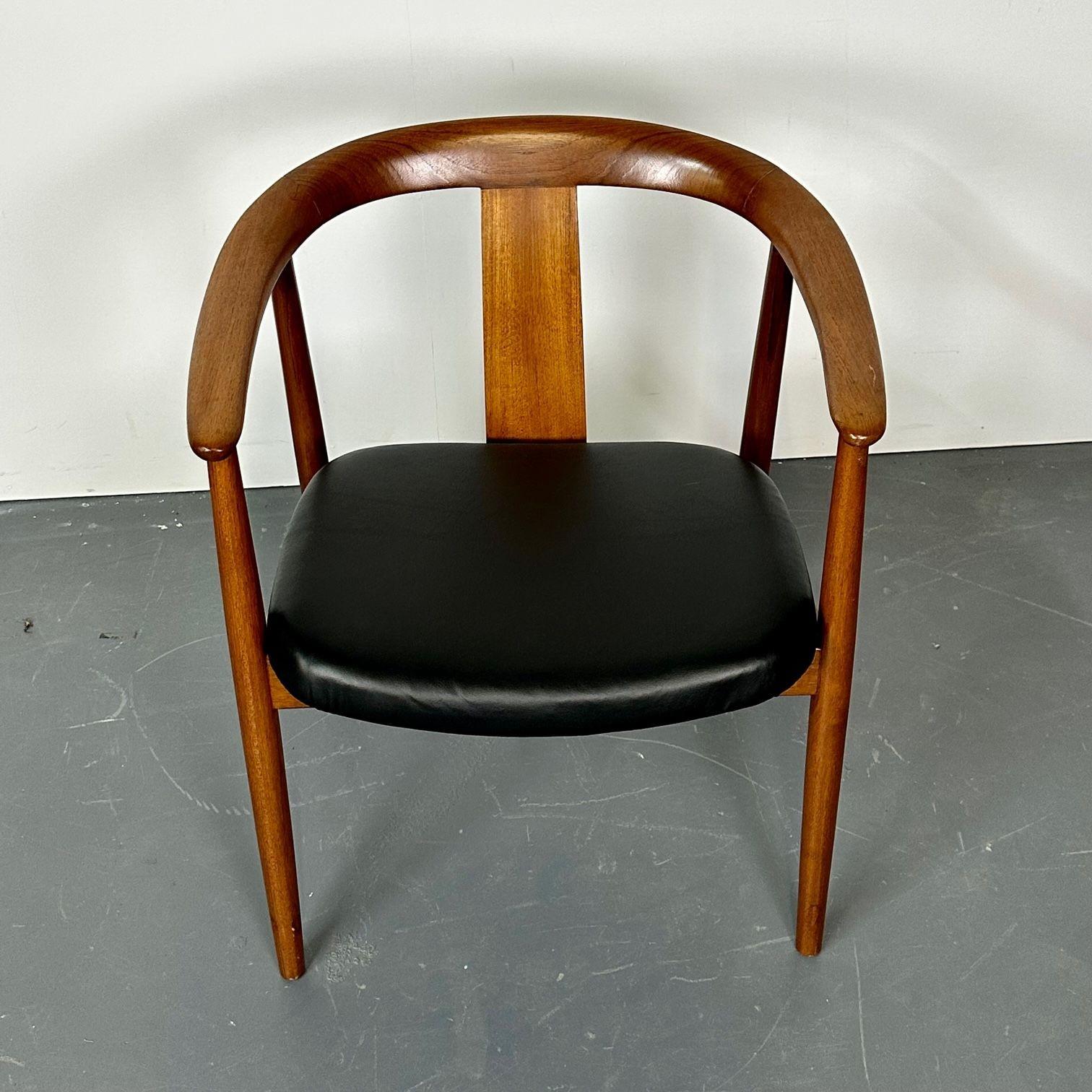 Set of Eight Wegner Style Dining Arm Chairs, Mid-Century Modern, Danish Designer 10