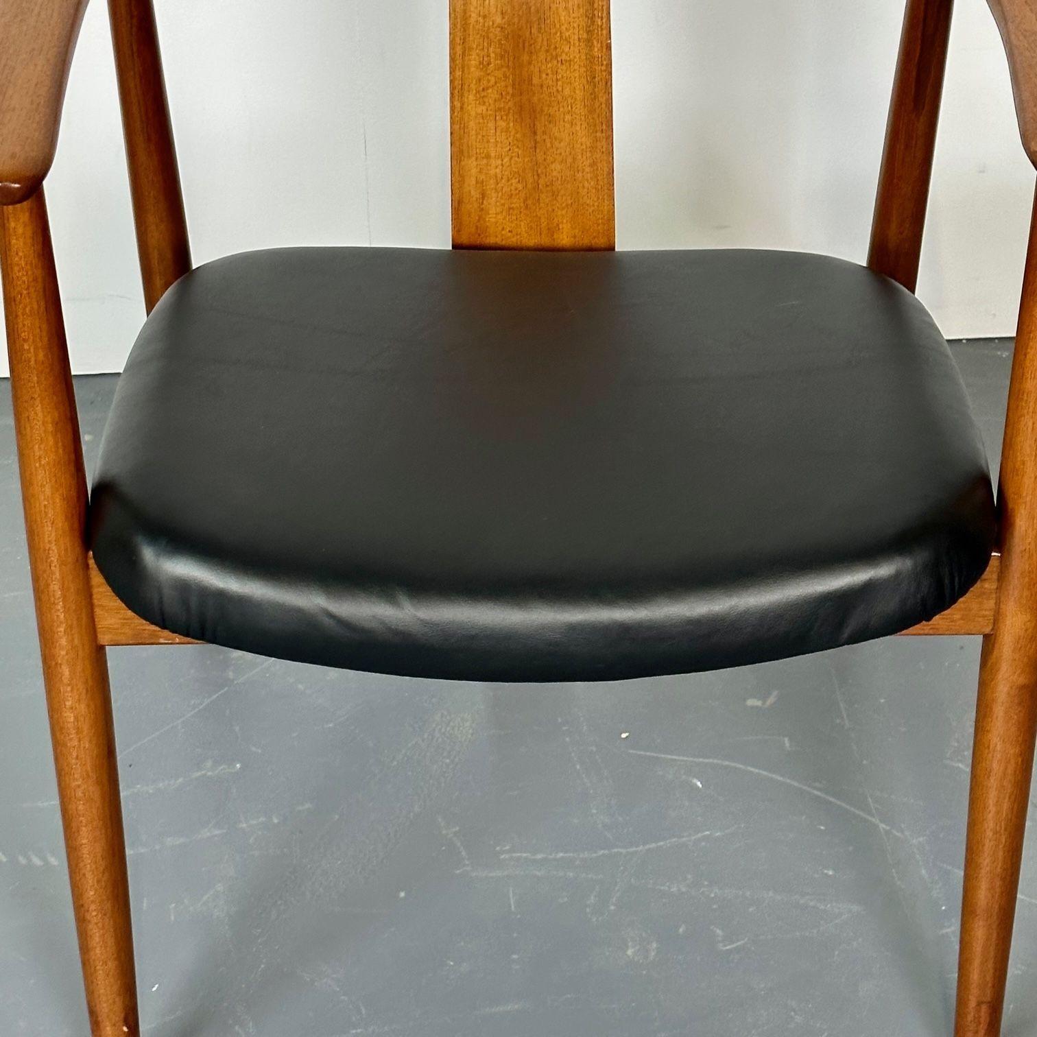 Set of Eight Wegner Style Dining Arm Chairs, Mid-Century Modern, Danish Designer 14