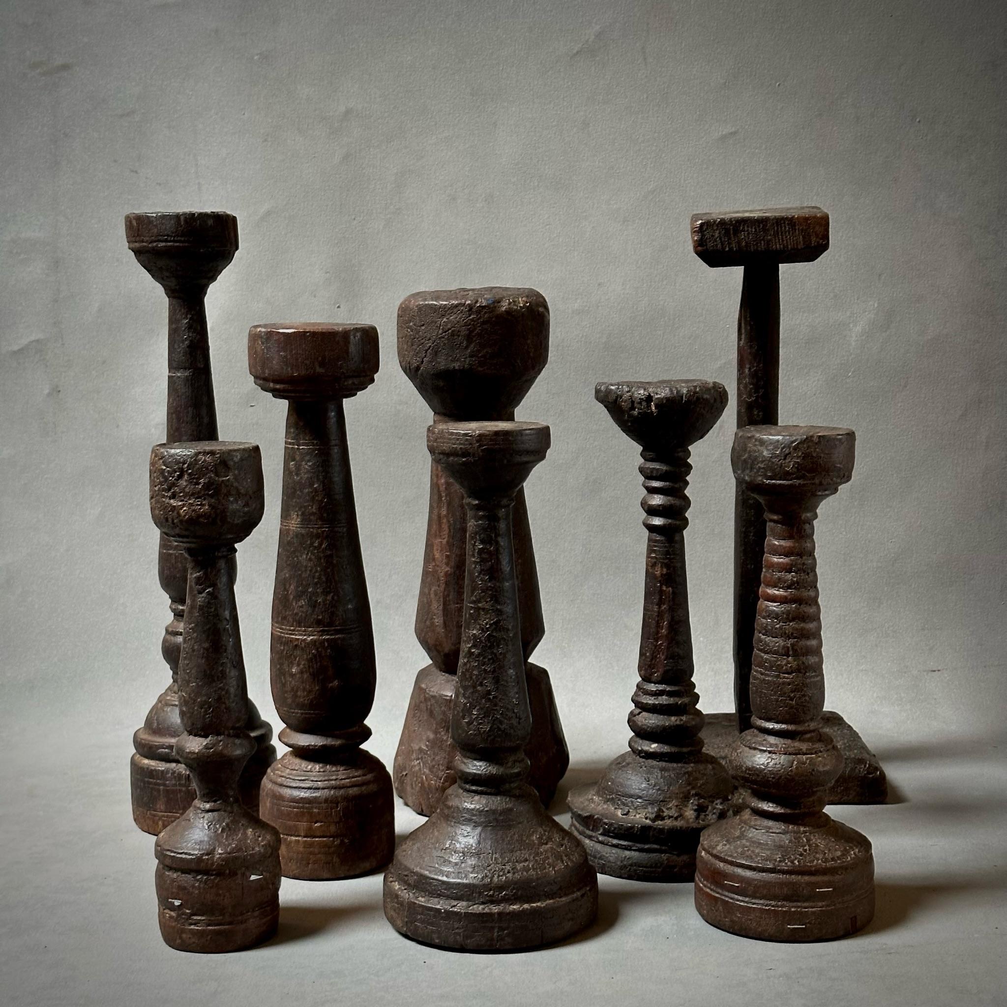 Set of Eight West African Carved Wood Sculptures In Good Condition In Los Angeles, CA