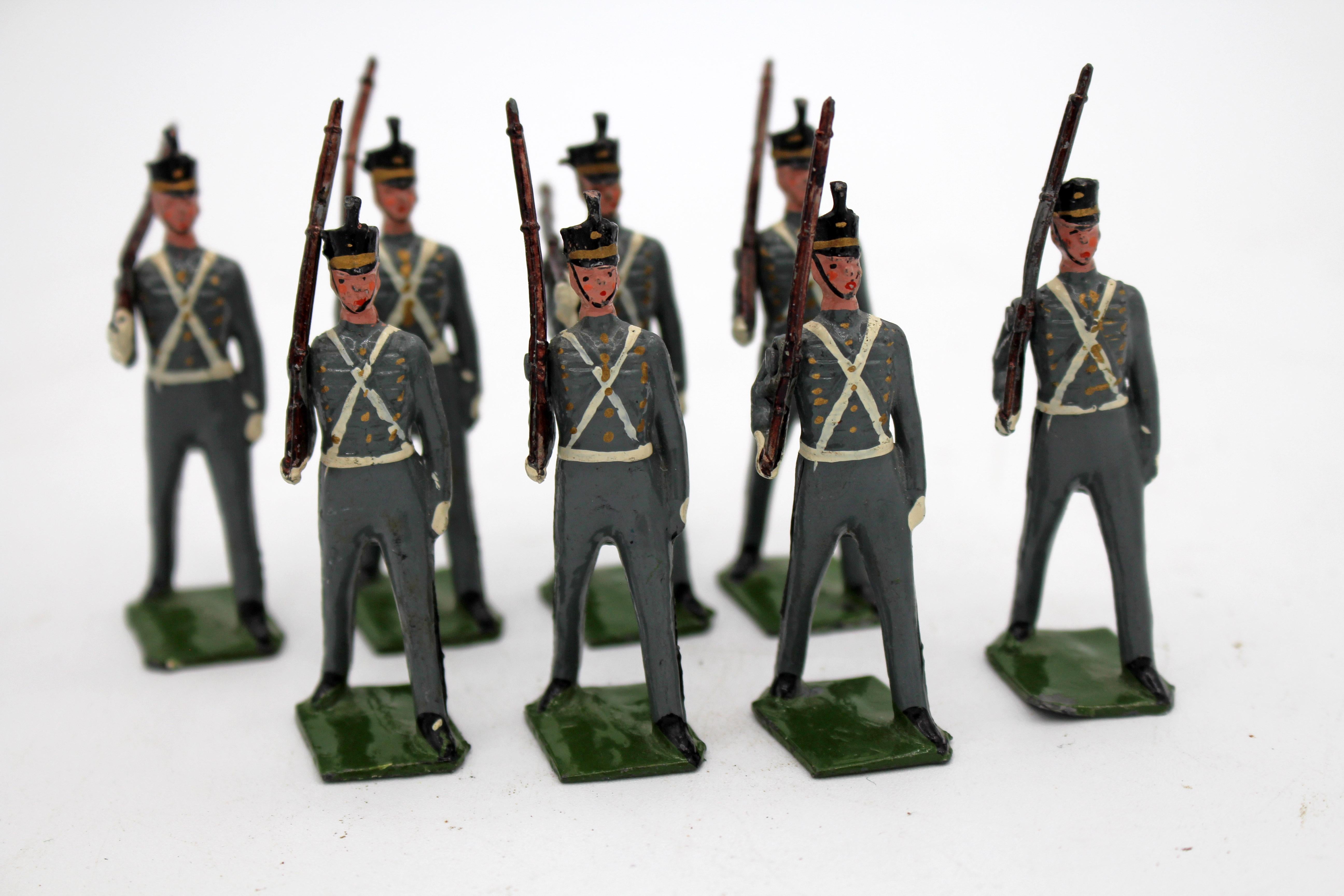 Set of Eight West Point Cadets in Box by W. Britain In Good Condition In Chapel Hill, NC