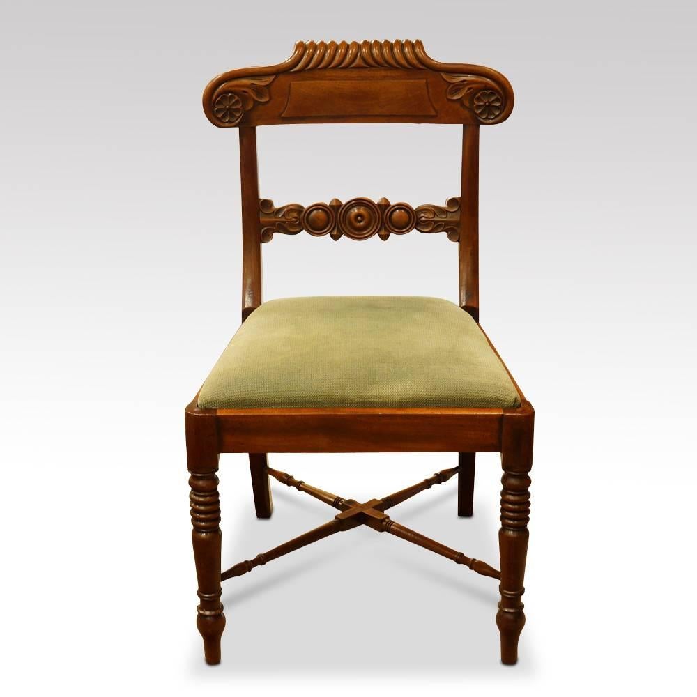 Scottish Set of Eight William IV Mahogany Dining Chairs For Sale