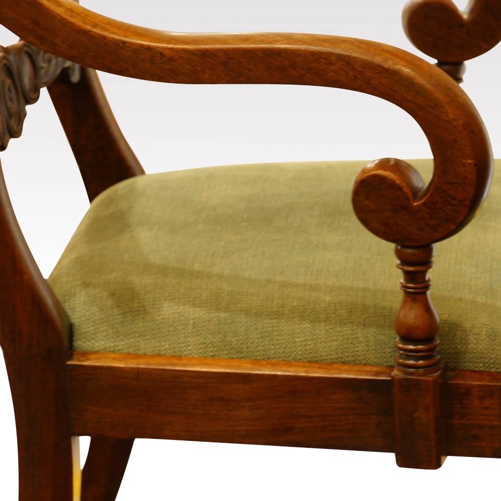 Set of Eight William IV Mahogany Dining Chairs For Sale 1